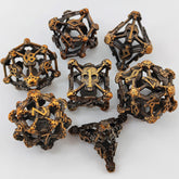 Necroforge Copper Metal Hollow Dice Set with Skull Design – 6 Colors Available